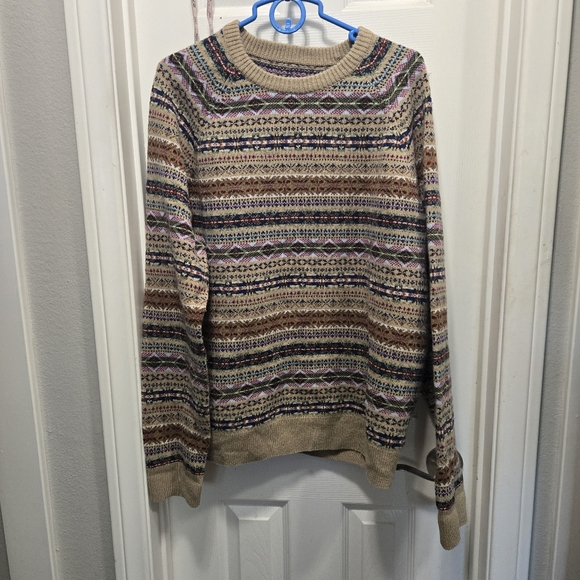 J. Crew Fair Isle sweater in Lambswool/merino Wool blend Size XL?